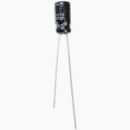 10 uF 25V Through Hole Electrolytic Capacitor
