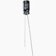 1 uF 50V Through Hole Electrolytic Capacitor