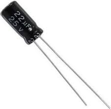 22uF 25V Through hole capacitor (DIP)