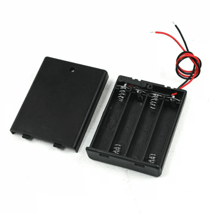 4 x 1.5V AA battery holder with cover